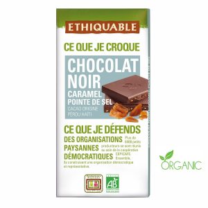 Chocolat Noir & Caramel Bio Ethiquable - My French Grocery