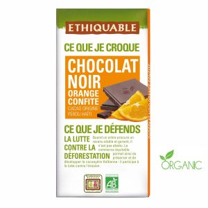 Chocolat Noir & Orange Bio Ethiquable - My French Grocery