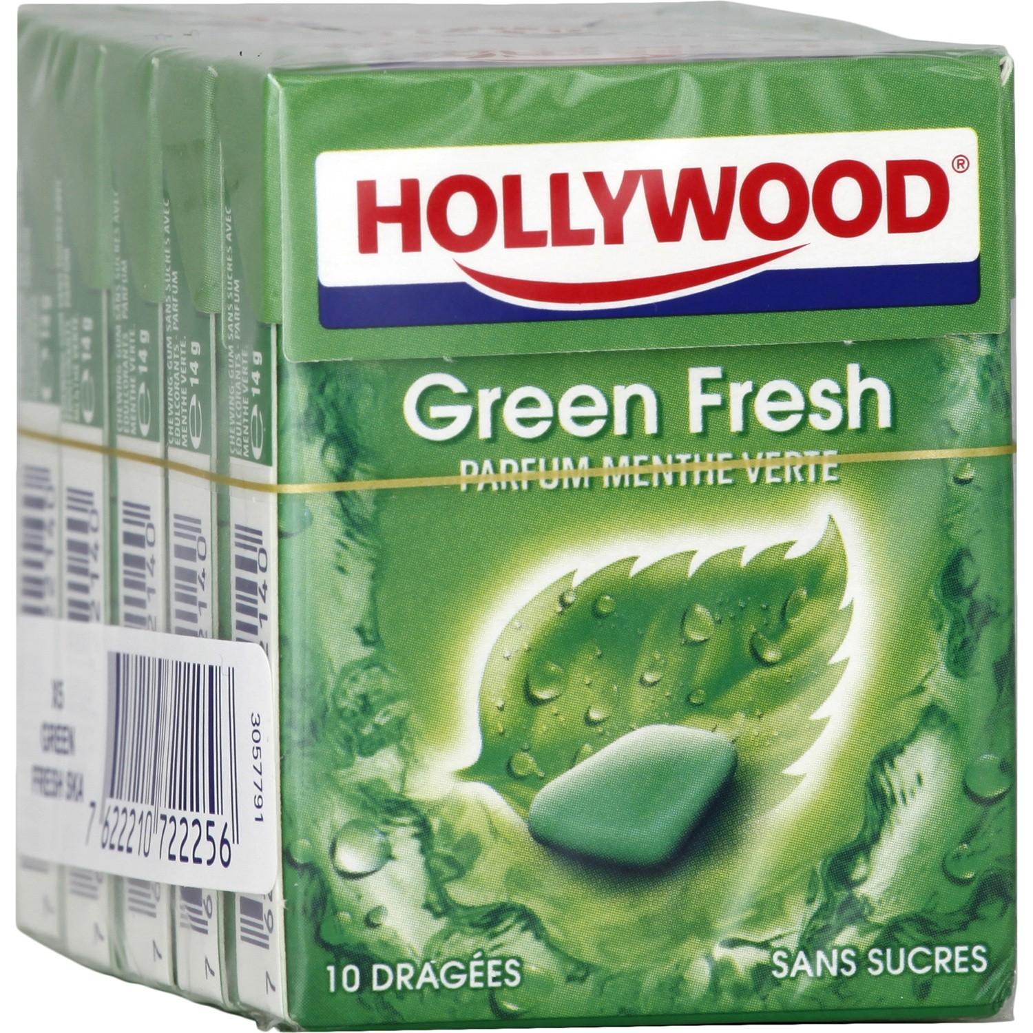 Boîte de 20 chewing-gums Hollywood Classic parfum menthe verte