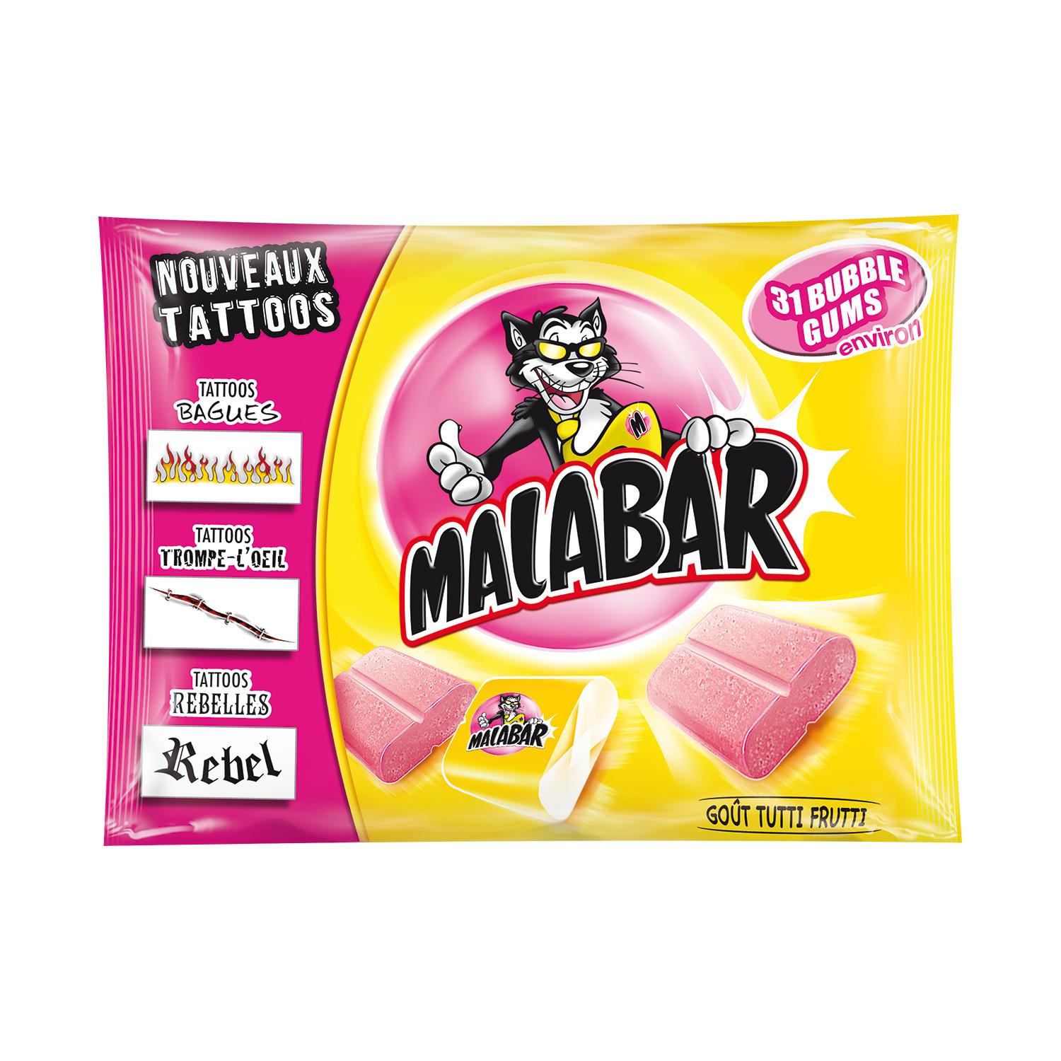 Malabar Chewing Gum Tutti Frutti Bag 7.55oz/214g