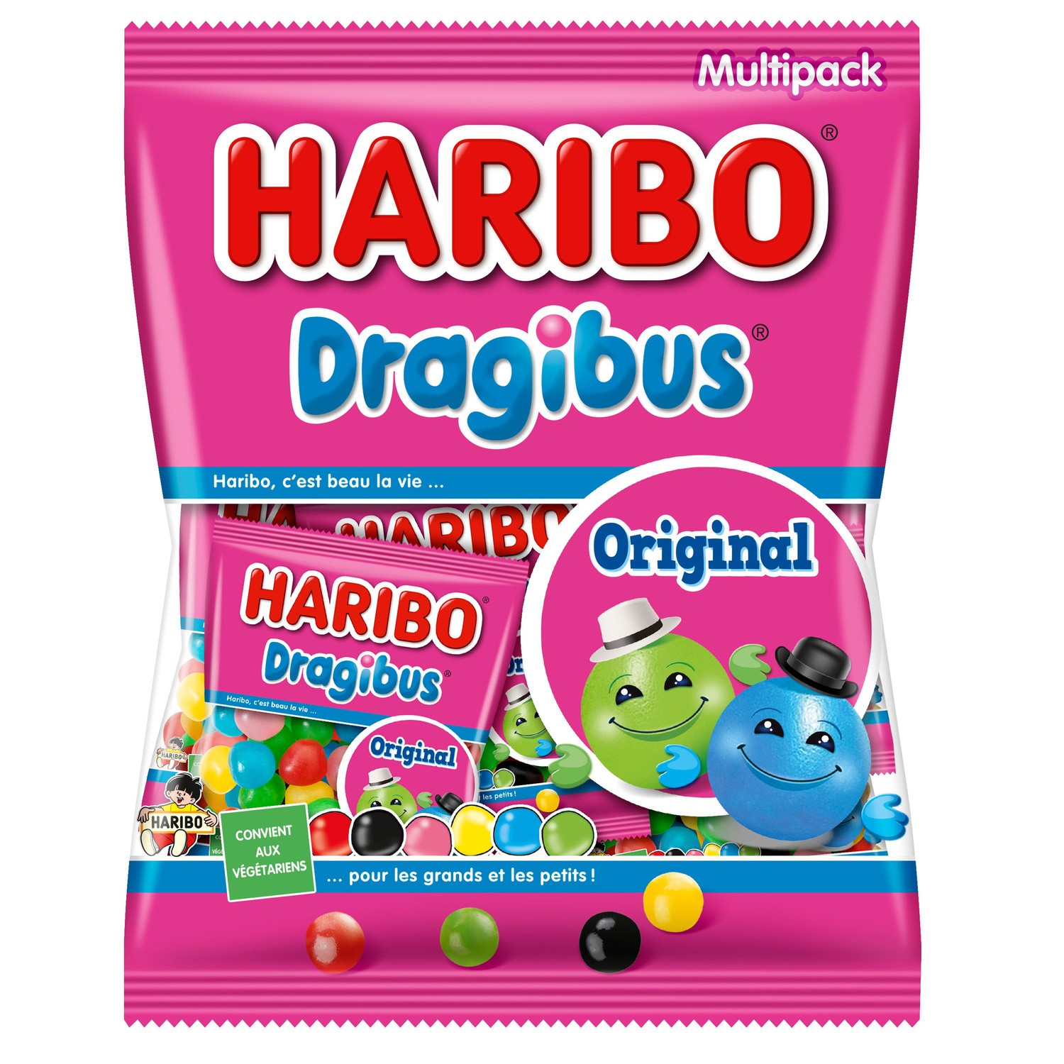 BONBON DRAGIBUS POCKET 80Gr HARIBO - paquet de 18