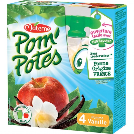Indstilling Perversion Vittig Apple & vanilla Pom'Potes Materne - Buy Online - My French Grocery