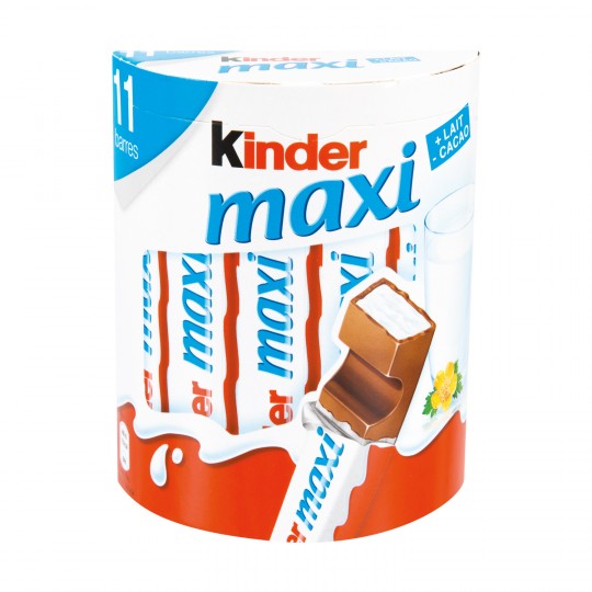 Kinder Maxi chocolate bars, 21 g / 0.74 oz (Box of 10 units)