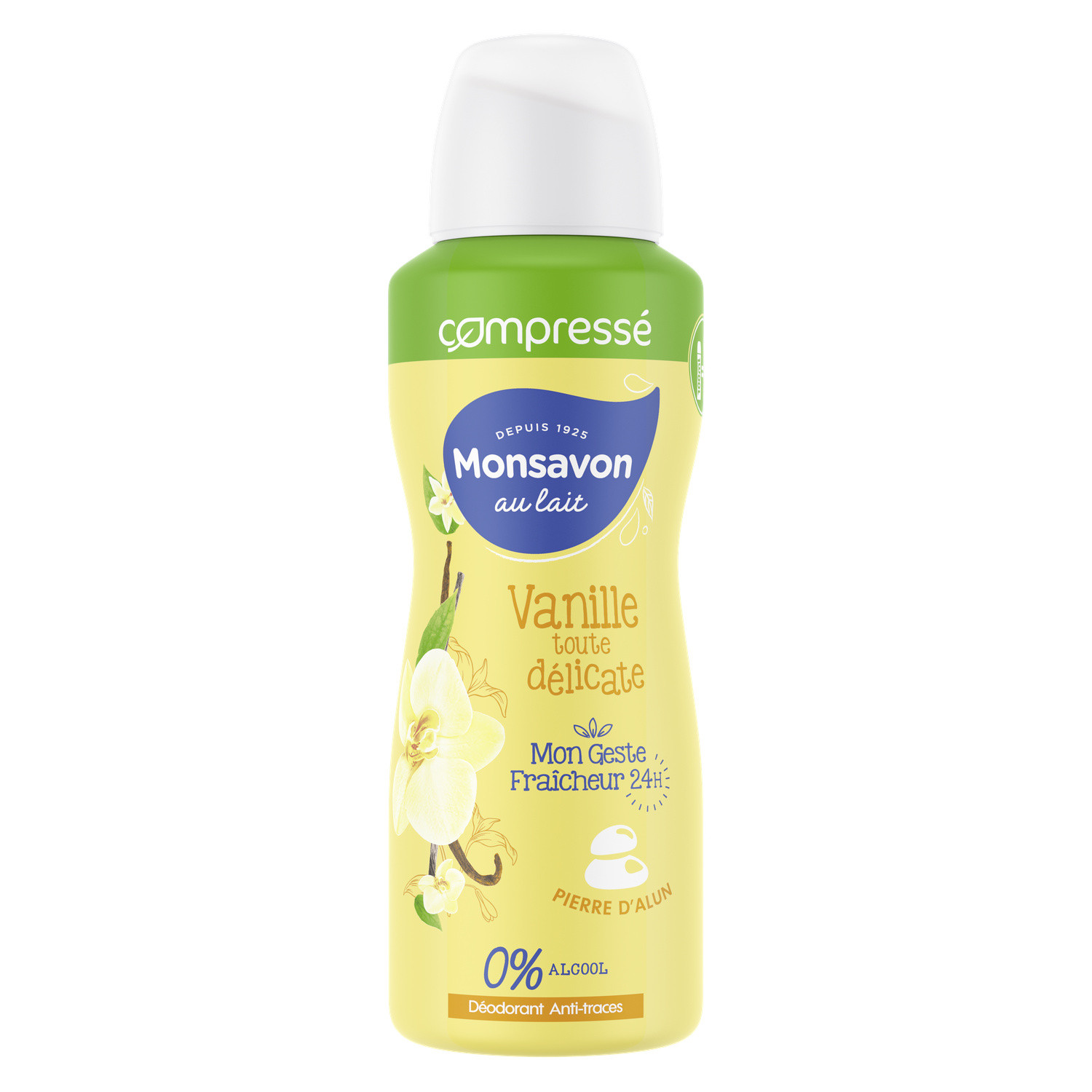 groef Achternaam Minachting Vanilla & Alum Compressed Deodorant Monsavon | Buy Online | My French  Grocery