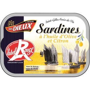 Sardines à L'Huile D'olive & Citron Label Rouge Le Trésor Des Dieux