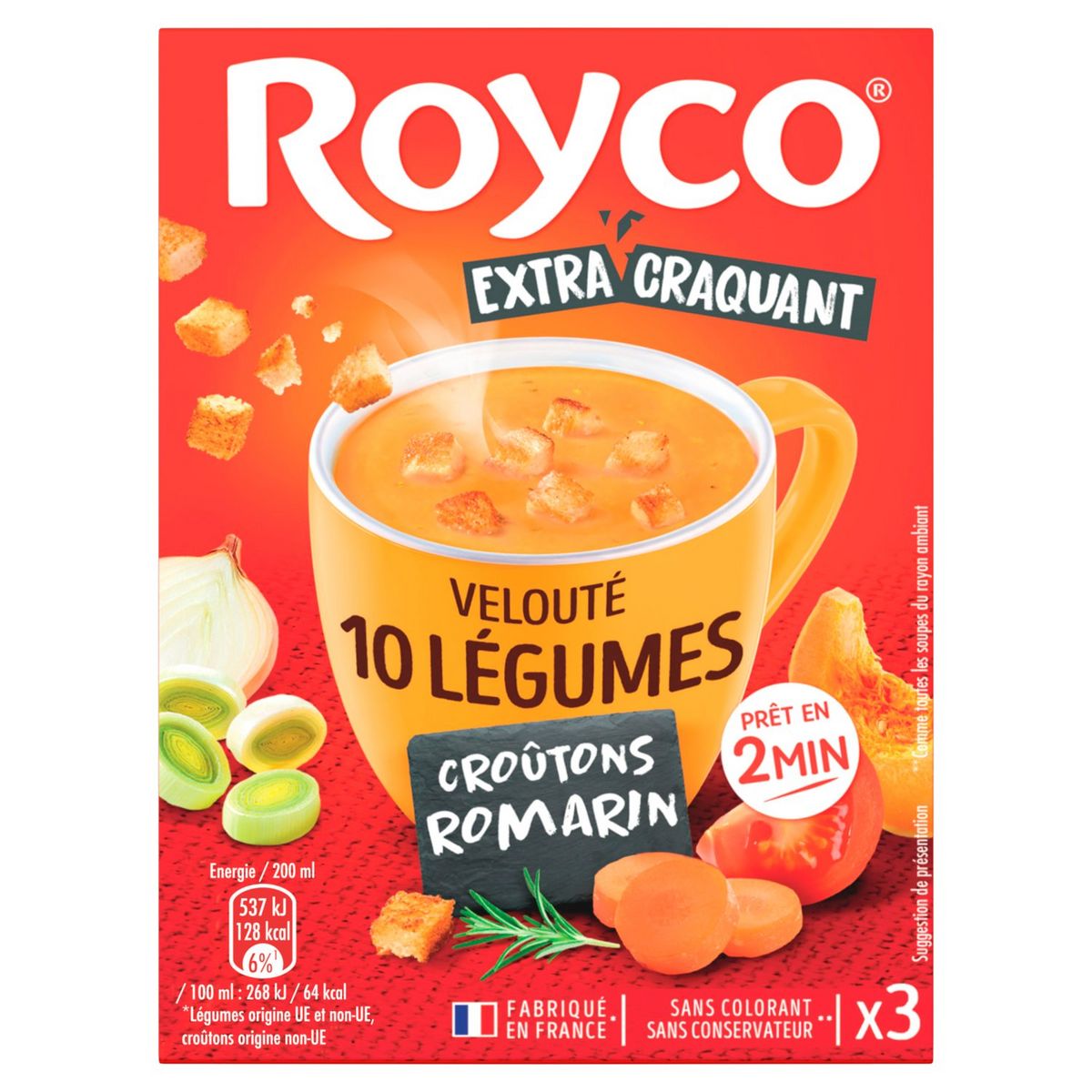 Dehydrated Vegetable Soup & Rosemary Croutons Royco