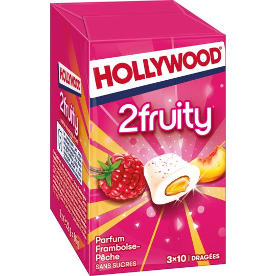 Peach & Raspberry Chewing-Gum Hollywood 2Fruity