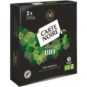 Caffè Macinato Puro Arabica Biologico Carte Noire X 2