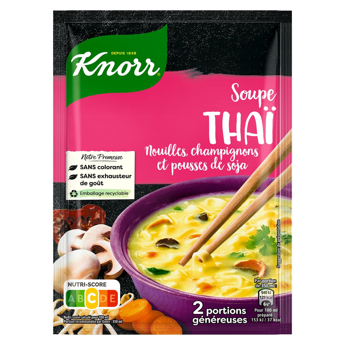 Soupe Thaï déshydratée, Knorr  La Belle Vie : Courses en Ligne - Livraison  à Domicile